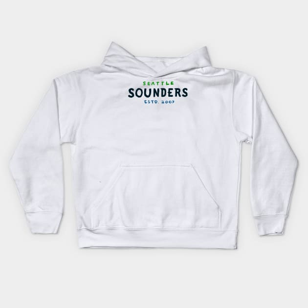 Seattle Sounders FC 06 Kids Hoodie by Very Simple Graph